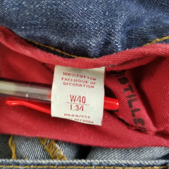 Heritage America Jeans Mens 40x34 Actual W40xL32 Vndls 1776 Destroyed Blue Denim - Picture 10 of 16